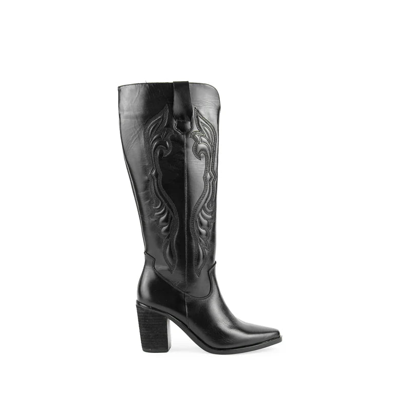Grecia Leather Black
