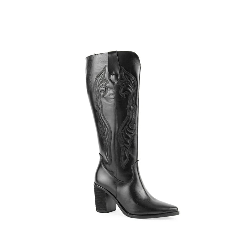 Grecia Leather Black