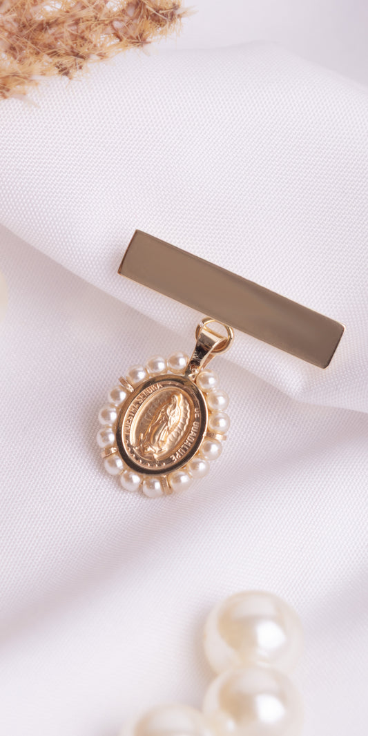 10K Gold Guadalupe Baptism  Safety Pin